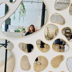 NIB - Umbra HUBBA PEBBLE WALL MIRRORS, SET OF 3